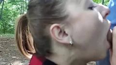 Play Cum-Filled Woods Blowjob: A Deepthroat and Sloppy Masterpiece