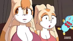 play Steamy Sonic Hedgehog Animation: Tails and Cream in a Vanilla Threesome